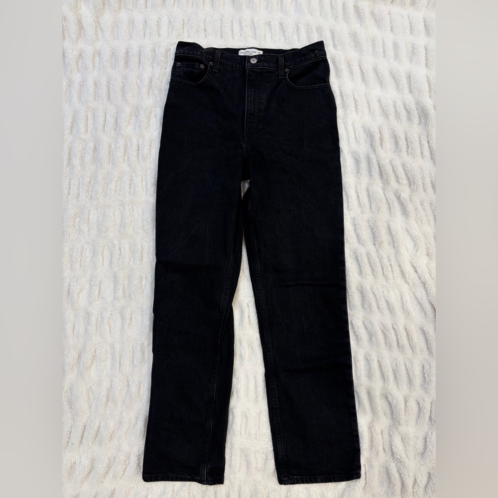 Abercrombie & Fitch Black Straight Leg Jeans